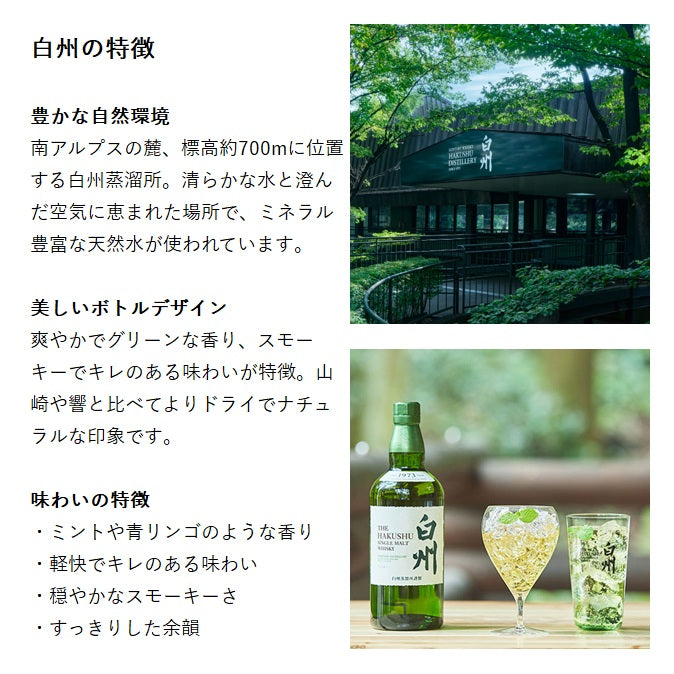 サントリー 白州 Story of the Distillery 2024 EDITION 箱付き 700ml 43% シングルモルト ジャパニーズウイスキー